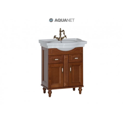 Тумба Aquanet Амелия 70 орех с раковиной