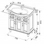 Тумба Aquanet Амелия 80 орех с раковиной Тумба Aquanet Амелия 80 орех с раковиной