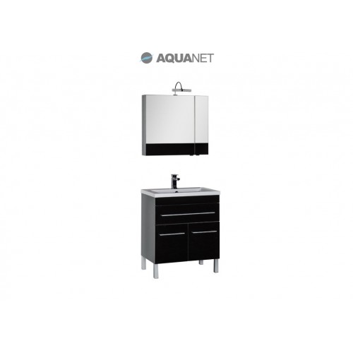 Комплект мебели Aquanet Верона 75 черный (напольный 1 ящик 2 дверцы)