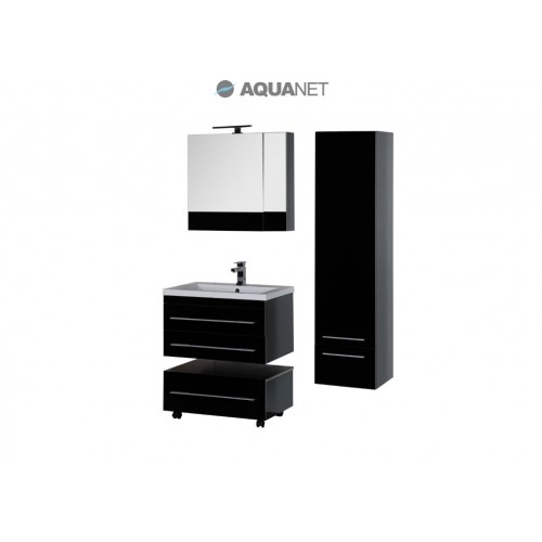Комплект мебели Aquanet Верона 75 черный (подвесной 2 ящика)